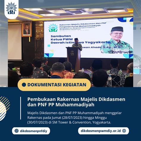 Pembukaan Rakernas Majelis Dikdasmen Pnf Pp Muhammadiyah Dikdasmenpnfdiy