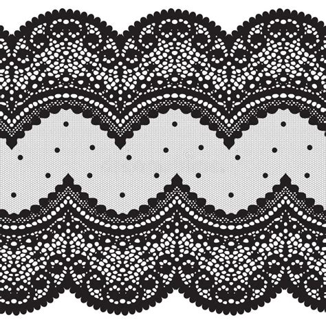 Seamless Vector Black Lace Stock Vector Illustration Of Curve 103562346