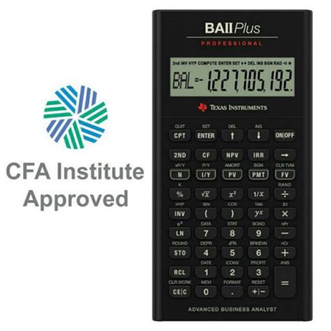 Texas Instruments Ba Ii Plus Professional Financial Calculator Shopee