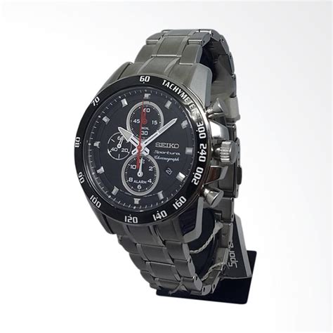 Harga Seiko Chronograph Tali Rantai Jam Tangan Pria Hitam Silver