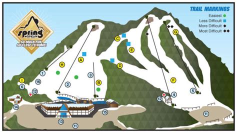 Spring Mountain Ski Area Trail Map | OnTheSnow