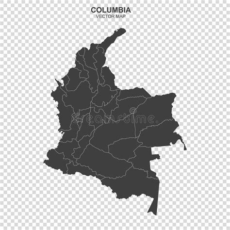 Columbia Isolated Outline Map Stock Vector Illustration Of Latino