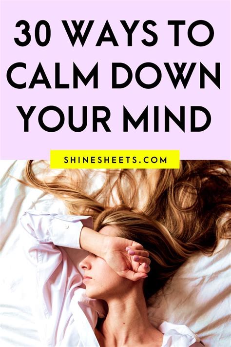 How to calm down 30 ways to calm your mind now – Artofit