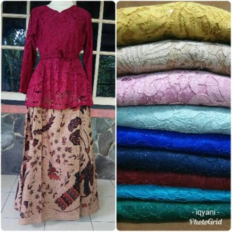 Jual Setelan Kebaya Dan Rok Batik Kebaya Brokat Atasan Brokat Kebaya