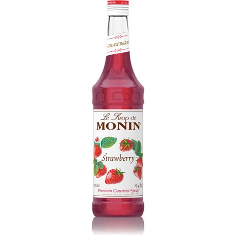 Monin Strawberry Syrup Ml Bottle Liter Bottle S