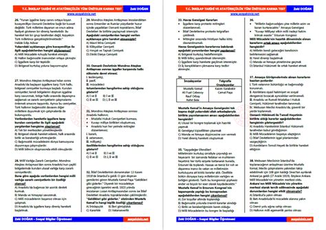 T C Nk Lap Tarihi T M Niteler Karma Test Soru Sosyal