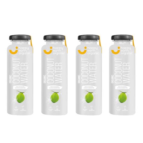 organic coconut water glass bottle