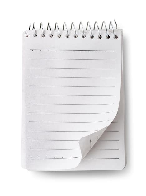 Premium Photo | White notepad isolated on a white background