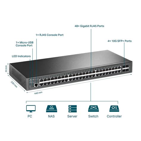 tp link  port gigabit ethernet switch ge sfp slots