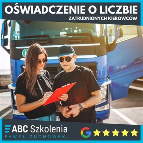 Oświadczenie o liczbie zatrudnionych kierowców ABC Szkolenia