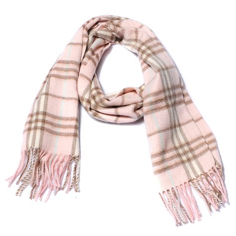 Burberry Cashmere Nova Check Scarf Pink 109281