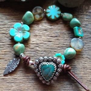 Genuine Turquoise Bracelet Elisa Turquoise Nuggets Hubei Turquoise