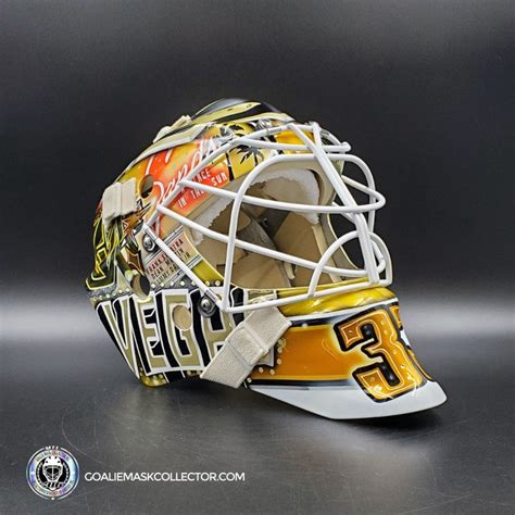 Adin Hill Goalie Mask Unsigned 2023-24 Las Vegas "Old School Vegas" Tr ...