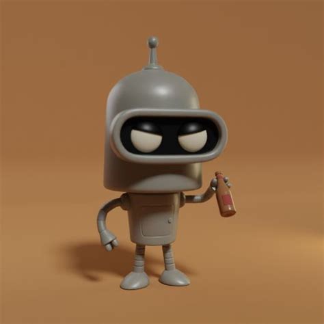 Download Stl File Bender Futurama 3d Detailed Robot • 3d Printable