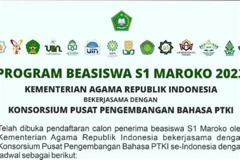 Dibuka Seleksi Kuota Beasiswa Kuliah Di Maroko