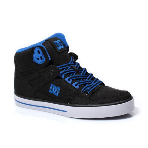 DC Shoes Spartan High Top Black Blue Mens Trainers Sneakers Shoes Size ...