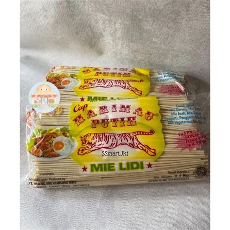 Jual Mie Lidi Mie Gomak GL Cap Harimau 500 Gram Putih 1 Bungkus