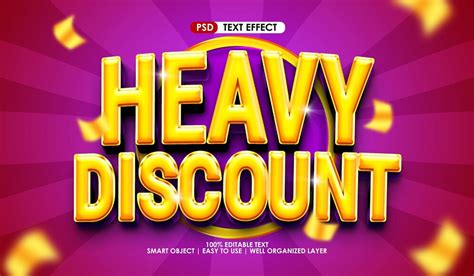 Premium Psd Heavy Discount Premium Text Style Effect