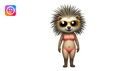 Porcupine In Bikini Emoji AI Emoji Generator