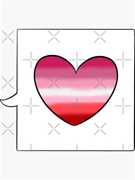 Lesbian Heart Sticker By JujuDoesArt Redbubble