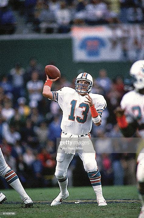 Miami Dolphins Qb Dan Marino In Action Making Pass Vs San Diego