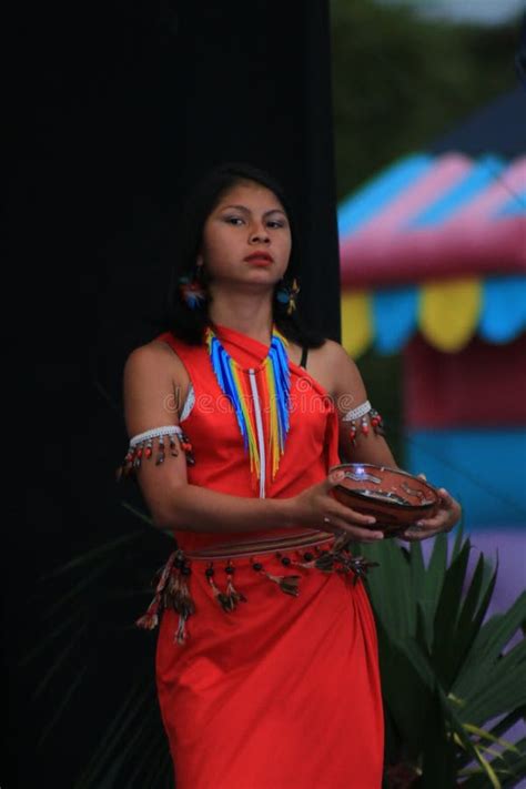 Puyo, Ecuador, 17-8-2019: an Indigenous Tribe Called Shuar Performing ...