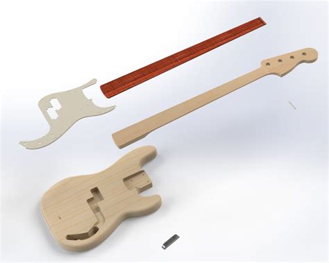 Fender Precision Bass 3d Model Cad Plans Lonely Star Guitars