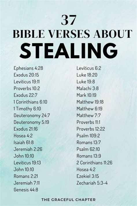 32 Bible Verses About Stealing The Graceful Chapter