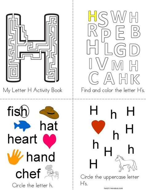 Letter H Activity Book Twisty Noodle