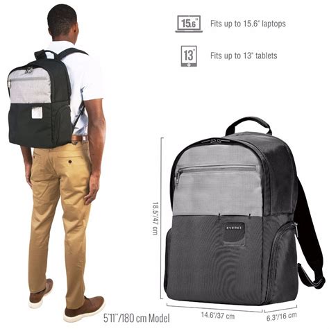 Contempro Commuter Laptop Backpack Up To Inch Black Everki