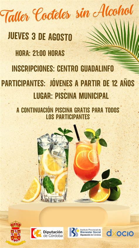 Taller Cócteles sin Alcohol Ayuntamiento de Zuheros