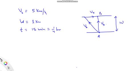 Solved A Boat Which Has A Speed Of Km H In Still Water Crosses A