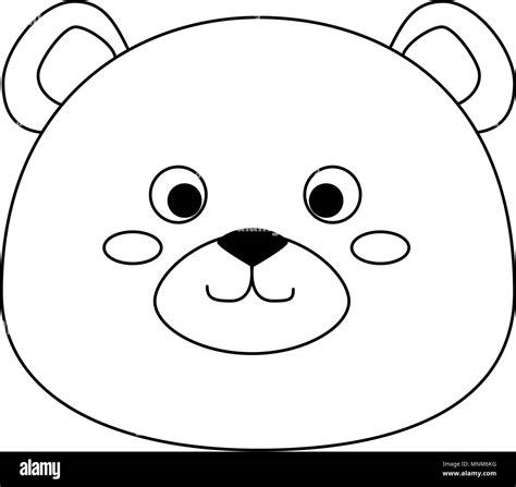 cute bear teddy head adorable character Stock Vector Image & Art - Alamy