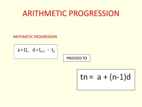 Arithmetic Progression Ppt