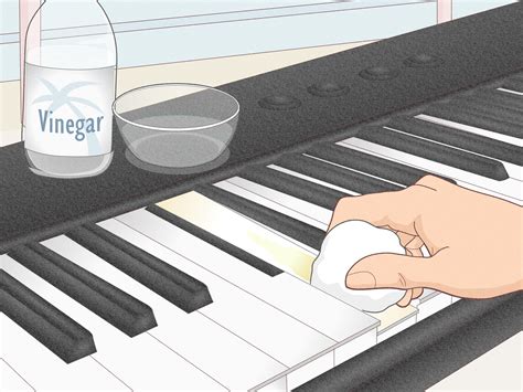 how to clean piano keys