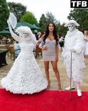 Amy Day Sexy Poses Showing Off Her Hot Figure At The Lady Wimbledons Tennis Party In London AZNude