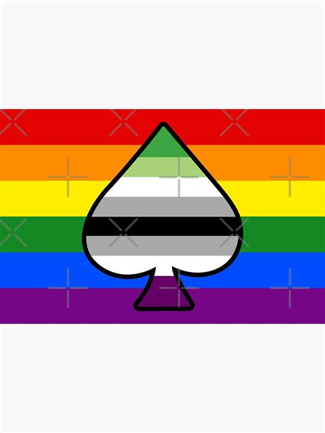 Aroace And Lgbt Pride Flag With Ace Of Spades Sticker For Sale By