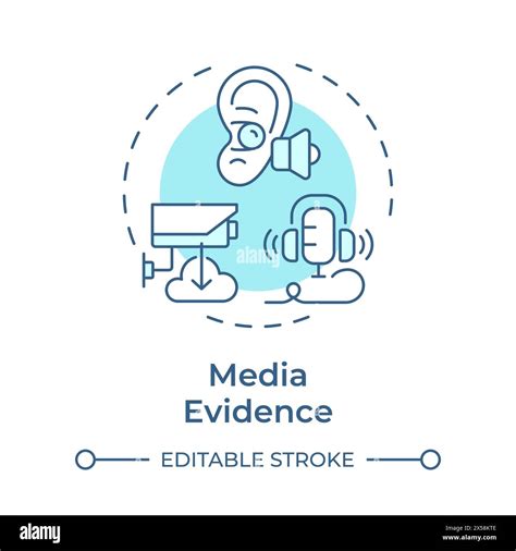 Media Evidence Soft Blue Concept Icon Stock Vector Image And Art Alamy