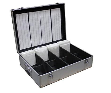 1000 Cd Dvd Silver Aluminum Media Storage Case Mess Free Holder Box