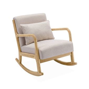 Fauteuil Bascule Design En Bois Et Tissu Place Rocking Chair