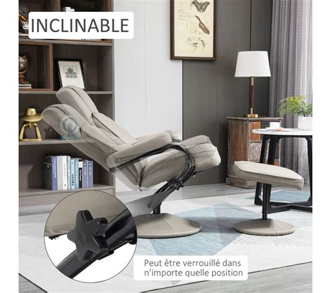 Fauteuil Relax Inclinable Pivotant Avec Repose Pieds Fauteuil But