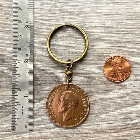 1940 New Zealand Penny Keyring NZ Coin Keychain New Zealand Etsy UK