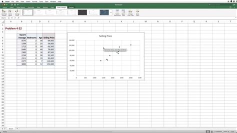 Easy Simple Linear Regression In Excel Youtube