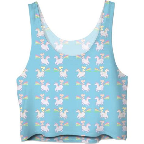 Rainbow Unicorn Crop Top Trendy Fashion For Unicorn Lovers