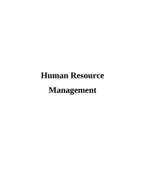 Human Resource Management Key Findings And Initiatives