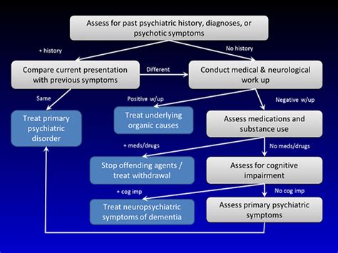 Pathway For Identifying The Etiologies For Psychotic Symptoms In Late