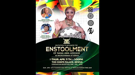 Enstoolment Of Nana Ama Adeease As Nkosuohemaa Of Sewua Kumasi Ghana