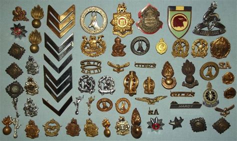 South African Army Collection Of 64 South African Military Badges Was