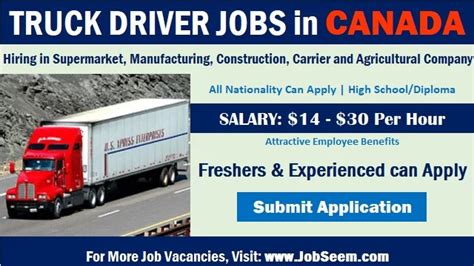 Truck Driver Jobs In Canada Driving Career Vacancies 2021