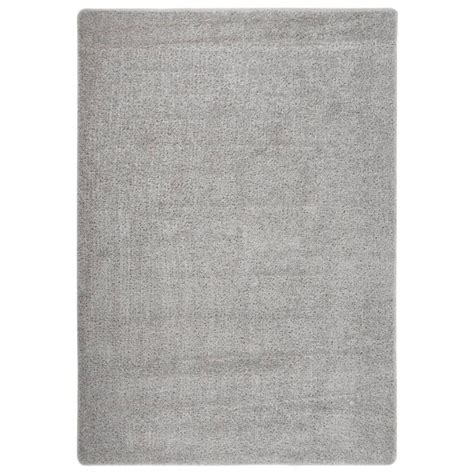 Alfombra Peluda Antideslizante Gris Claro 160x230 Cm